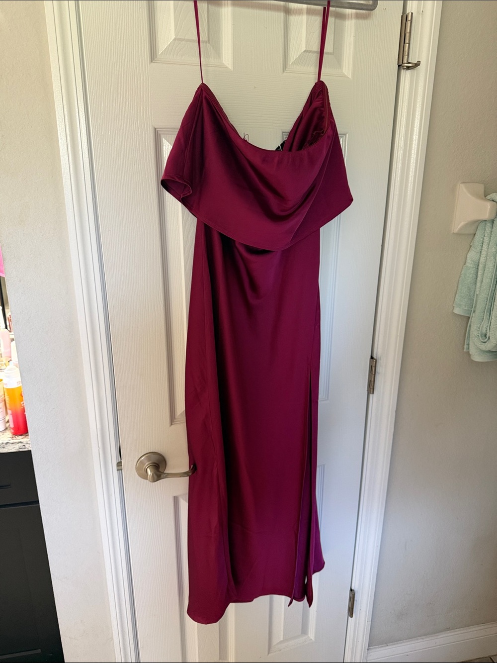 Petal & Pup Burgundy Cowl Neck Maxi Dress